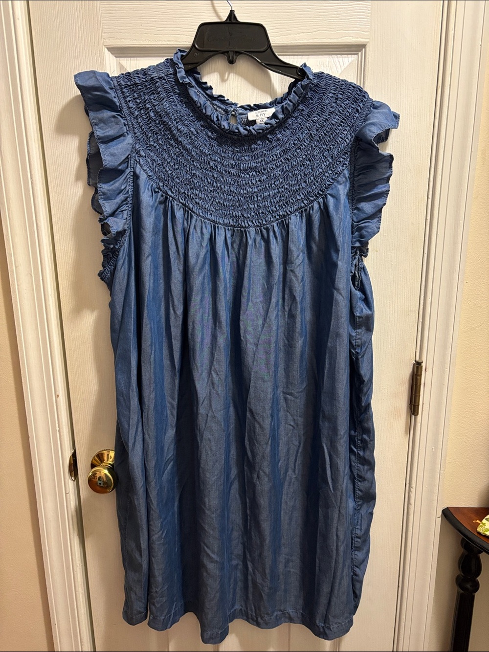 Crown & Ivy Smocked Chambray Denim Dress!